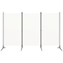 Biombo divisor de 3 paneles tela blanco 260x180 cm