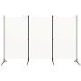 Biombo divisor de 3 paneles tela blanco 260x180 cm