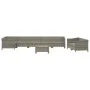 Set de muebles de jardín 9 pzas y cojines ratán sintético gris de vidaXL, Conjuntos de jardín - Ref: Foro24-3187290, Precio: ...