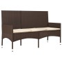 4-teiliges Gartenmöbel-Set und braune synthetische Rattankissen von vidaXL, Gartensets - Ref: Foro24-319499, Preis: 191,00 €,...