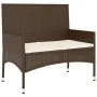 2-Sitzer Gartenbank mit Kissen synthetisches Rattan braun von vidaXL, Gartenbänke - Ref: Foro24-319487, Preis: 88,12 €, Rabat...