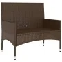 2-Sitzer Gartenbank mit Kissen synthetisches Rattan braun von vidaXL, Gartenbänke - Ref: Foro24-319487, Preis: 88,12 €, Rabat...