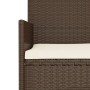 2-Sitzer Gartenbank mit Kissen synthetisches Rattan braun von vidaXL, Gartenbänke - Ref: Foro24-319487, Preis: 91,13 €, Rabat...