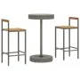 Garden high table and stools 3 pieces wood and gray PE rattan by vidaXL, Garden sets - Ref: Foro24-3187719, Price: 173,90 €, ...