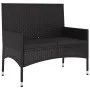 2-seater garden bench with black synthetic rattan cushions by vidaXL, garden benches - Ref: Foro24-319490, Price: 96,49 €, Di...