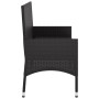 2-Sitzer-Gartenbank mit schwarzen synthetischen Rattankissen von vidaXL, Gartenbänke - Ref: Foro24-319490, Preis: 88,79 €, Ra...