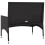 2-Sitzer-Gartenbank mit schwarzen synthetischen Rattankissen von vidaXL, Gartenbänke - Ref: Foro24-319490, Preis: 88,79 €, Ra...