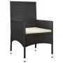 Gartenset mit Kissen 4-teilig aus schwarzem synthetischem Rattan von vidaXL, Gartensets - Ref: Foro24-319496, Preis: 179,71 €...
