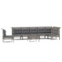 8-teiliges Gartenmöbel-Set und graue synthetische Rattankissen von vidaXL, Gartensets - Ref: Foro24-3187527, Preis: 443,39 €,...