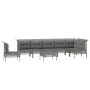 Set de muebles de jardín 8 pzas y cojines ratán sintético gris de vidaXL, Conjuntos de jardín - Ref: Foro24-3187527, Precio: ...