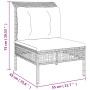8-teiliges Gartenmöbel-Set und graue synthetische Rattankissen von vidaXL, Gartensets - Ref: Foro24-3187527, Preis: 443,39 €,...