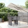 5-teiliger Gartentisch und hohe Hocker mit grauen PE-Rattankissen von vidaXL, Gartensets - Ref: Foro24-3187626, Preis: 483,96...