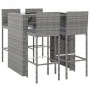 5-piece garden table and high stools with gray PE rattan cushions by vidaXL, Garden sets - Ref: Foro24-3187626, Price: 473,78...