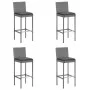 5-piece garden table and high stools with gray PE rattan cushions by vidaXL, Garden sets - Ref: Foro24-3187626, Price: 473,78...