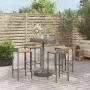 Bar table and garden stools 5 pieces acacia wood PE rattan gray by vidaXL, Garden sets - Ref: Foro24-3187717, Price: 249,49 €...