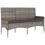 3-seater garden bench with gray synthetic rattan cushions by vidaXL, garden benches - Ref: Foro24-319493, Price: 87,75 €, Dis...