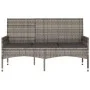 3-seater garden bench with gray synthetic rattan cushions by vidaXL, garden benches - Ref: Foro24-319493, Price: 87,75 €, Dis...