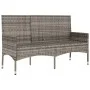 3-seater garden bench with gray synthetic rattan cushions by vidaXL, garden benches - Ref: Foro24-319493, Price: 87,75 €, Dis...