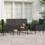 Garden set with 4-piece black synthetic rattan cushions by vidaXL, Garden sets - Ref: Foro24-319502, Price: 183,10 €, Discoun...