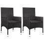 Garden set with 4-piece black synthetic rattan cushions by vidaXL, Garden sets - Ref: Foro24-319502, Price: 185,36 €, Discoun...