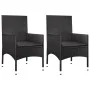 Garden set with 4-piece black synthetic rattan cushions by vidaXL, Garden sets - Ref: Foro24-319502, Price: 183,10 €, Discoun...