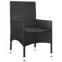 Garden set with 4-piece black synthetic rattan cushions by vidaXL, Garden sets - Ref: Foro24-319502, Price: 185,36 €, Discoun...