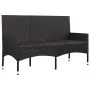 Garden set with 4-piece black synthetic rattan cushions by vidaXL, Garden sets - Ref: Foro24-319502, Price: 183,10 €, Discoun...