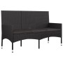 Juego de jardín con cojines 4 piezas ratán sintético negro de vidaXL, Conjuntos de jardín - Ref: Foro24-319502, Precio: 193,21 €