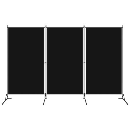 Biombo divisor de 3 paneles negro 260x180 cm en Divisores de ambientes | Comprar online en Foro24