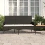 3-seater garden bench with black synthetic rattan cushions by vidaXL, garden benches - Ref: Foro24-319492, Price: 89,30 €, Di...