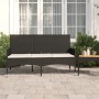 3-Sitzer-Gartenbank mit schwarzen synthetischen Rattankissen von vidaXL, Gartenbänke - Ref: Foro24-319492, Preis: 100,10 €, R...