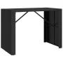 Garden table and high stools and cushions 7 pieces black PE rattan by vidaXL, Garden sets - Ref: Foro24-3187627, Price: 589,9...