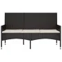 3-seater garden bench with black synthetic rattan cushions by vidaXL, garden benches - Ref: Foro24-319492, Price: 89,30 €, Di...