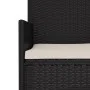 3-seater garden bench with black synthetic rattan cushions by vidaXL, garden benches - Ref: Foro24-319492, Price: 89,30 €, Di...