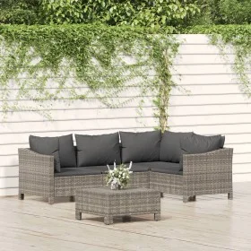5-teiliges Gartenmöbel-Set und graue synthetische Rattankissen von vidaXL, Gartensets - Ref: Foro24-3187273, Preis: 381,83 €,...