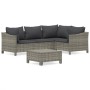 5-piece garden furniture set and gray synthetic rattan cushions by vidaXL, Garden sets - Ref: Foro24-3187273, Price: 368,13 €...