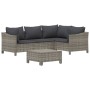 5-piece garden furniture set and gray synthetic rattan cushions by vidaXL, Garden sets - Ref: Foro24-3187273, Price: 368,13 €...