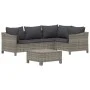5-teiliges Gartenmöbel-Set und graue synthetische Rattankissen von vidaXL, Gartensets - Ref: Foro24-3187273, Preis: 381,83 €,...