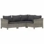 5-teiliges Gartenmöbel-Set und graue synthetische Rattankissen von vidaXL, Gartensets - Ref: Foro24-3187273, Preis: 381,83 €,...