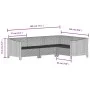 Set de muebles de jardín 5 pzas y cojines ratán sintético gris de vidaXL, Conjuntos de jardín - Ref: Foro24-3187273, Precio: ...
