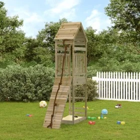 Pine Impregnated Wood Climbing Wall Playhouse by vidaXL, Swings and play structures - Ref: Foro24-3156900, Price: 264,24 €, D...