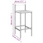 Bar table and garden stools 9 pieces acacia wood PE rattan gray by vidaXL, Garden sets - Ref: Foro24-3187697, Price: 458,58 €...