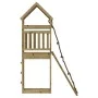 Casa de juegos con pared escalada de madera impregnada de pino de vidaXL, Columpios y estructuras de juegos - Ref: Foro24-315...