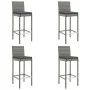 5-piece garden table and high stools with gray PE rattan cushions by vidaXL, Garden sets - Ref: Foro24-3187644, Price: 408,08...