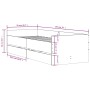 Estructura de cama individual sin colchón blanco 75x190 cm