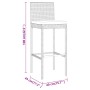 Garden table and high stools 9 pieces and gray PE rattan cushions by vidaXL, Garden sets - Ref: Foro24-3187630, Price: 746,80...