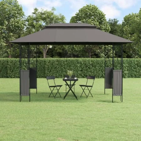 Cenador con tejado acero gris antracita 400x300x270 cm de vidaXL, Carpas y cenadores - Ref: Foro24-360142, Precio: 258,48 €, ...