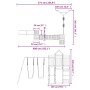 Spielplatz im Freien aus massivem Zirbenholz von vidaXL, Schaukeln und Spielgeräte - Ref: Foro24-3156889, Preis: 611,57 €, Ra...