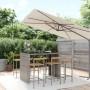 Bartisch und Gartenhocker 7 Stück Akazienholz PE Rattan grau von vidaXL, Gartensets - Ref: Foro24-3187703, Preis: 479,98 €, R...