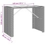 Bartisch und Gartenhocker 7 Stück Akazienholz PE Rattan grau von vidaXL, Gartensets - Ref: Foro24-3187703, Preis: 479,98 €, R...